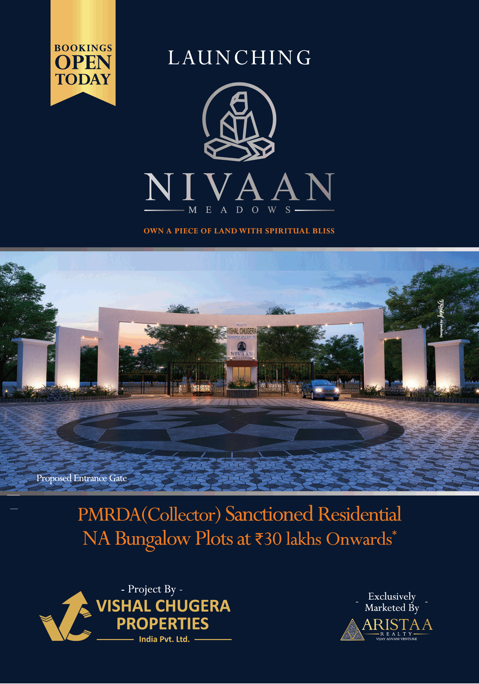 Launching Bungalow Plots at Rs. 30 lakhs at Nivaan Meadows in Wagholi, Pune